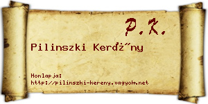 Pilinszki Kerény névjegykártya